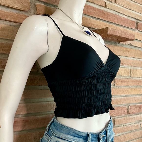 Spaghetti Strap Bustier Crop Top - Picture 1 of 7